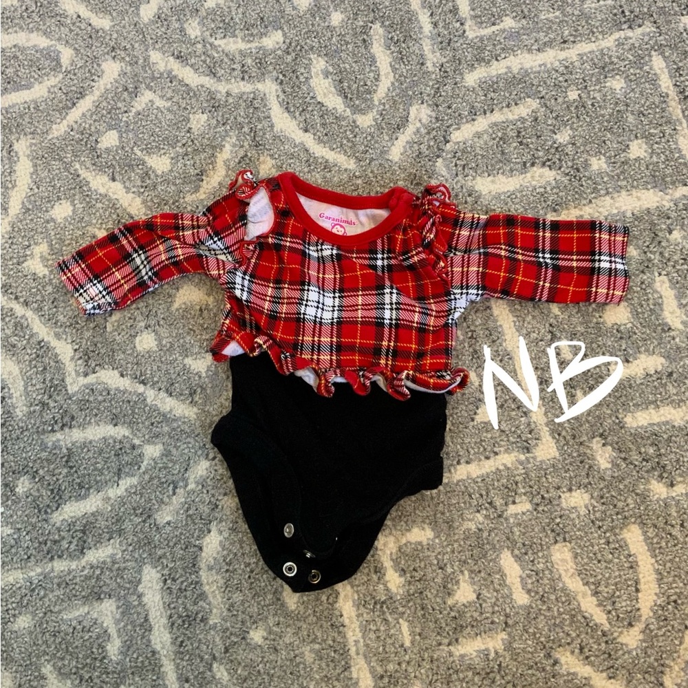 Carter's Red and Black Plaid Baby Bodysuit